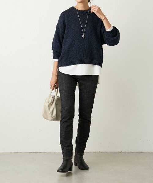 BEARDSLEY / ビアズリー ニット・セーター | コットンスラブデニムライクプルオーバー | 詳細9