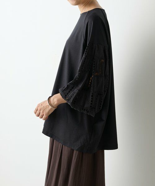 BEARDSLEY / ビアズリー カットソー | 袖編み編みレースカットソー | 詳細2