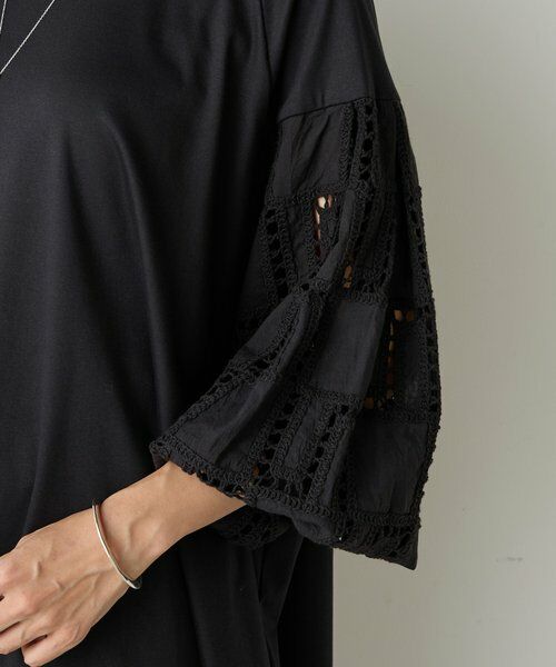 BEARDSLEY / ビアズリー カットソー | 袖編み編みレースカットソー | 詳細7