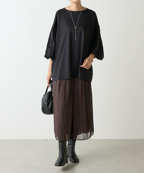 BEARDSLEY / ビアズリー カットソー | 袖編み編みレースカットソー | 詳細8