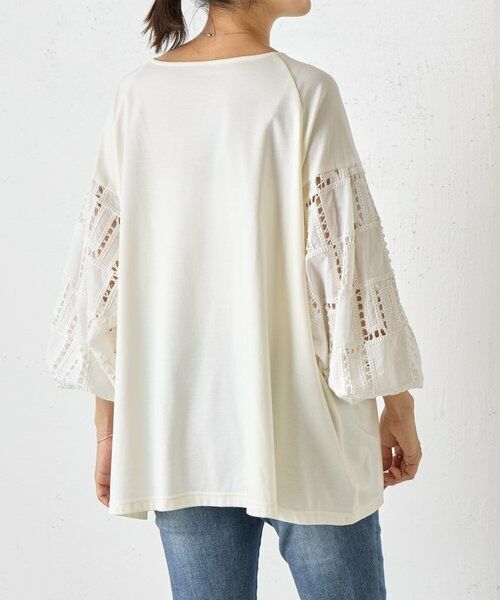 BEARDSLEY / ビアズリー カットソー | 袖編み編みレースカットソー | 詳細14