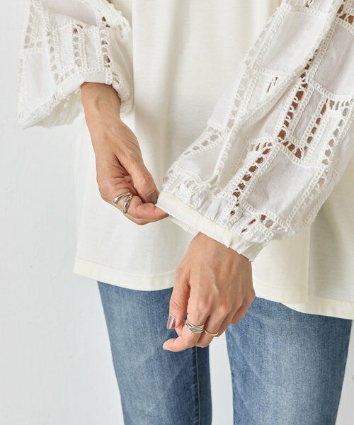 BEARDSLEY / ビアズリー カットソー | 袖編み編みレースカットソー | 詳細17