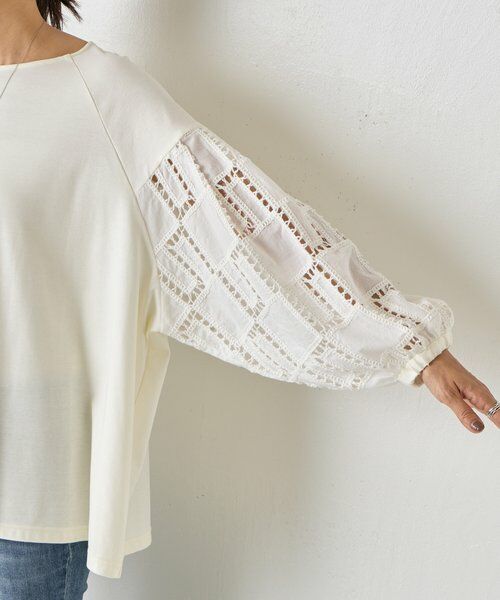 BEARDSLEY / ビアズリー カットソー | 袖編み編みレースカットソー | 詳細18