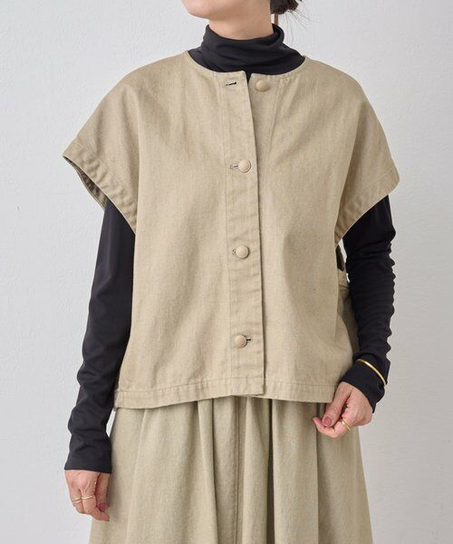 BEARDSLEY / ビアズリー その他アウター | 後ろぷっくりノースリーブブルゾン | 詳細1