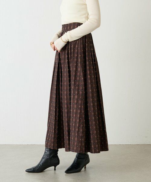 BEARDSLEY / ビアズリー ロング・マキシ丈スカート | 先染めチェックタックスカート | 詳細2