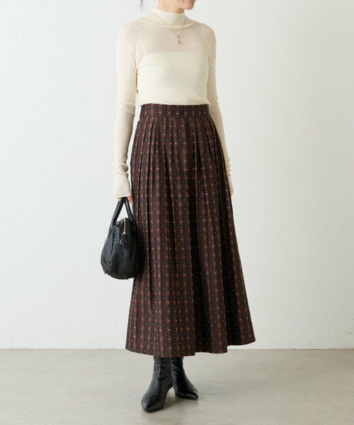 BEARDSLEY / ビアズリー ロング・マキシ丈スカート | 先染めチェックタックスカート | 詳細5