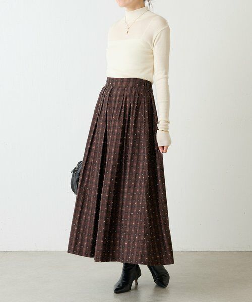 BEARDSLEY / ビアズリー ロング・マキシ丈スカート | 先染めチェックタックスカート | 詳細6