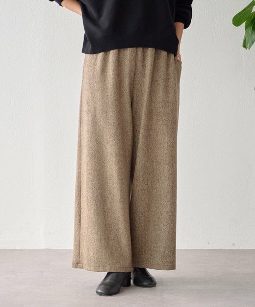 BEARDSLEY / ビアズリー その他パンツ | ウエストリブネップツイードパンツ | 詳細1