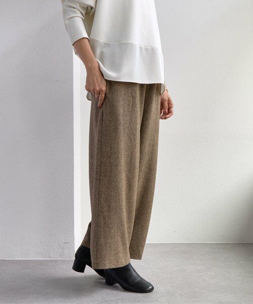 BEARDSLEY / ビアズリー その他パンツ | ウエストリブネップツイードパンツ | 詳細11