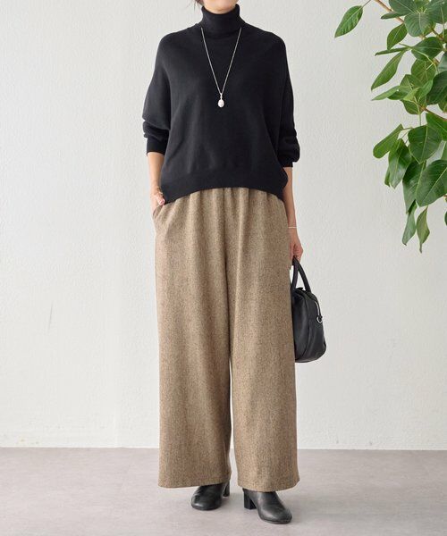 BEARDSLEY / ビアズリー その他パンツ | ウエストリブネップツイードパンツ | 詳細5