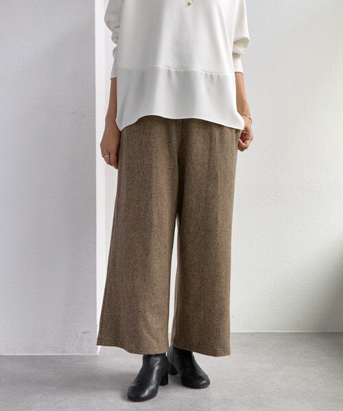 BEARDSLEY / ビアズリー その他パンツ | ウエストリブネップツイードパンツ | 詳細8