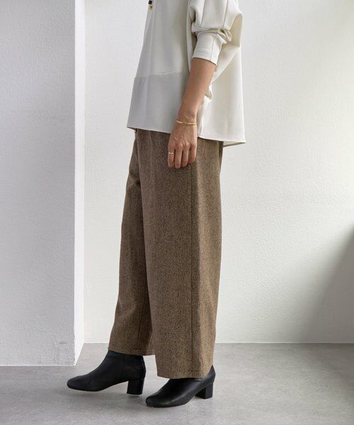 BEARDSLEY / ビアズリー その他パンツ | ウエストリブネップツイードパンツ | 詳細9