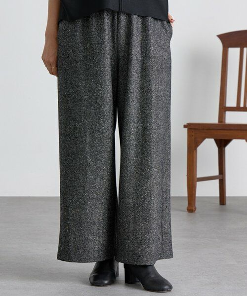 BEARDSLEY/ビアズリー ウエストリブネップパンツ ブラック 0 BEARDSLEY/ビアズリー ウエストリブネップパンツ ブラック 0