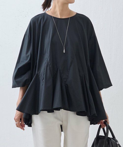 BEARDSLEY/ビアズリー 花びらフレアーブラウス ブラック F BEARDSLEY/ビアズリー 花びらフレアーブラウス ブラック F