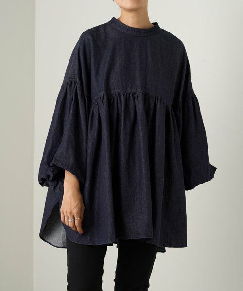 BEARDSLEY / ビアズリー シャツ・ブラウス | デニムギャザーブラウス | 詳細12