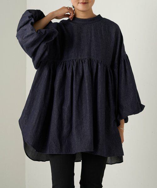 BEARDSLEY / ビアズリー シャツ・ブラウス | デニムギャザーブラウス | 詳細13