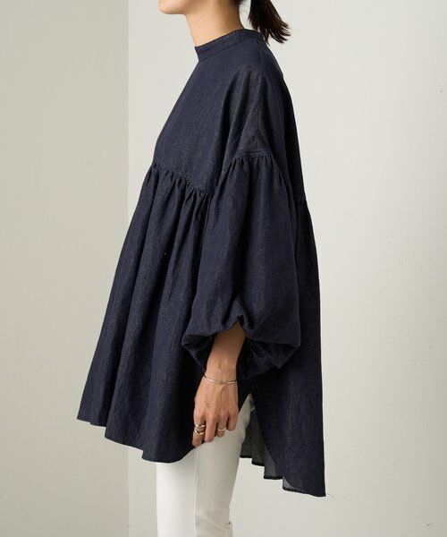 BEARDSLEY / ビアズリー シャツ・ブラウス | デニムギャザーブラウス | 詳細3