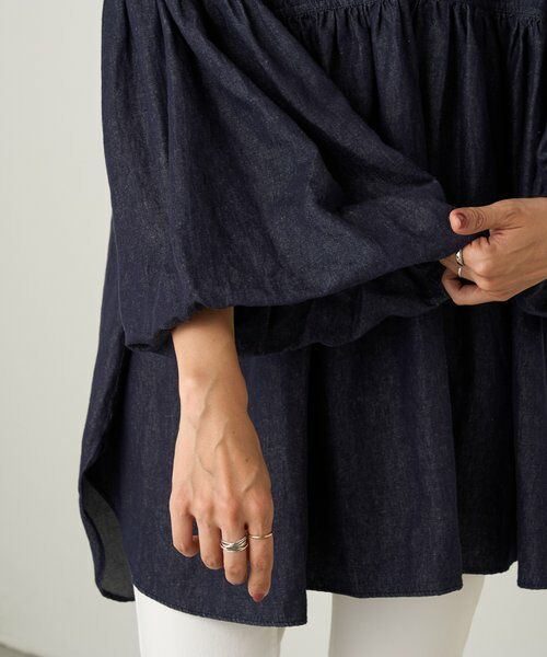 BEARDSLEY / ビアズリー シャツ・ブラウス | デニムギャザーブラウス | 詳細6