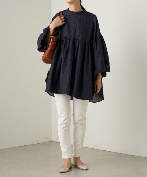 BEARDSLEY / ビアズリー シャツ・ブラウス | デニムギャザーブラウス | 詳細9