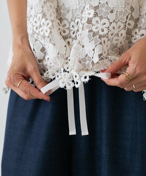 BEARDSLEY / ビアズリー カットソー | 裾レースコットンカットソー | 詳細12