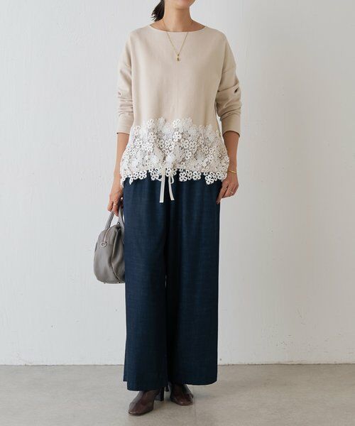 BEARDSLEY / ビアズリー カットソー | 裾レースコットンカットソー | 詳細14