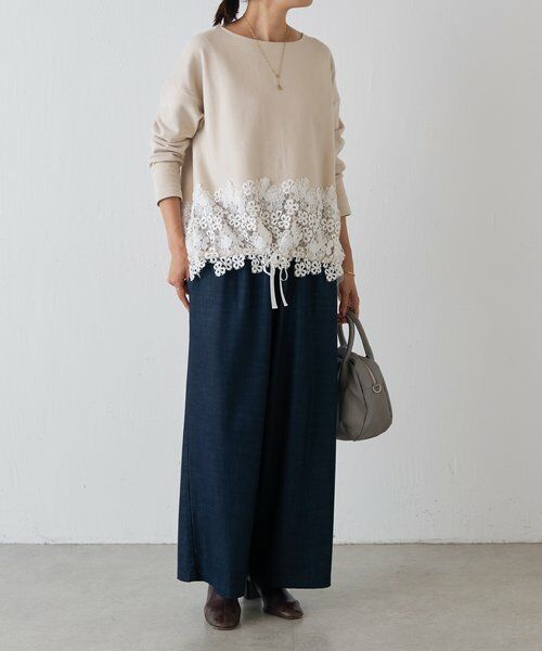 BEARDSLEY / ビアズリー カットソー | 裾レースコットンカットソー | 詳細16