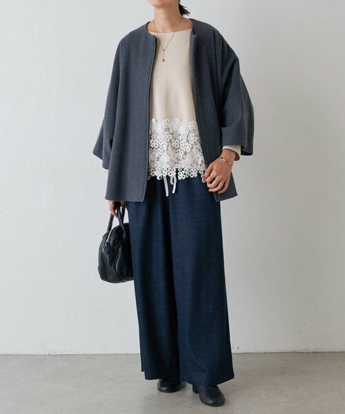 BEARDSLEY / ビアズリー カットソー | 裾レースコットンカットソー | 詳細17