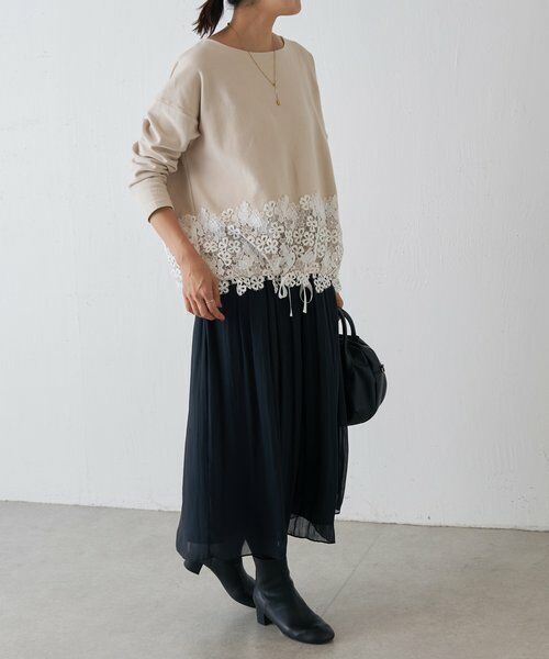 BEARDSLEY / ビアズリー カットソー | 裾レースコットンカットソー | 詳細5