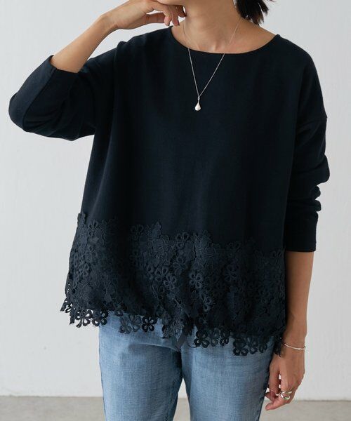 BEARDSLEY / ビアズリー カットソー | 裾レースコットンカットソー | 詳細19