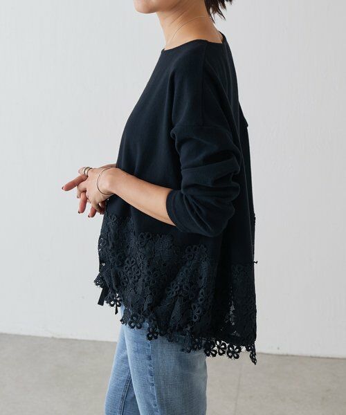 BEARDSLEY / ビアズリー カットソー | 裾レースコットンカットソー | 詳細20