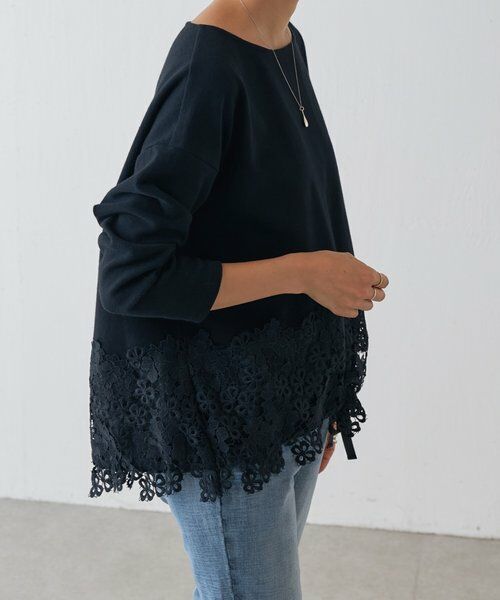 BEARDSLEY / ビアズリー カットソー | 裾レースコットンカットソー | 詳細22