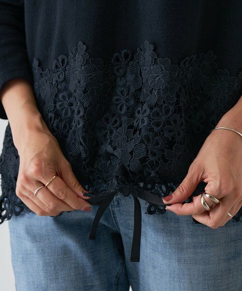 BEARDSLEY / ビアズリー カットソー | 裾レースコットンカットソー | 詳細24