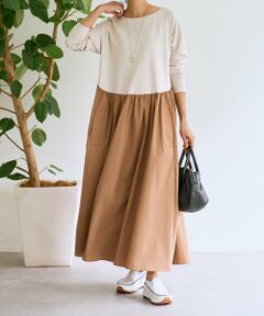 BEARDSLEY / ビアズリー ロング・マキシ丈ワンピース | ドッキングボリュームワンピース