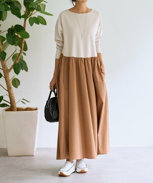 BEARDSLEY / ビアズリー ロング・マキシ丈ワンピース | ドッキングボリュームワンピース | 詳細10