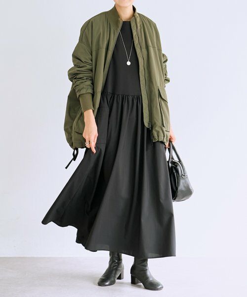 BEARDSLEY / ビアズリー ロング・マキシ丈ワンピース | ドッキングボリュームワンピース | 詳細5