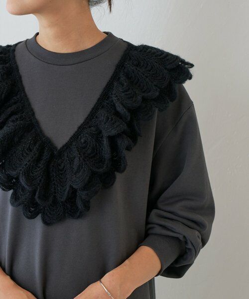 BEARDSLEY / ビアズリー ロング・マキシ丈ワンピース | タムレース裏毛ワンピース | 詳細10