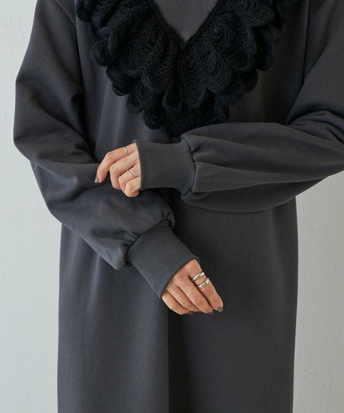 BEARDSLEY / ビアズリー ロング・マキシ丈ワンピース | タムレース裏毛ワンピース | 詳細11