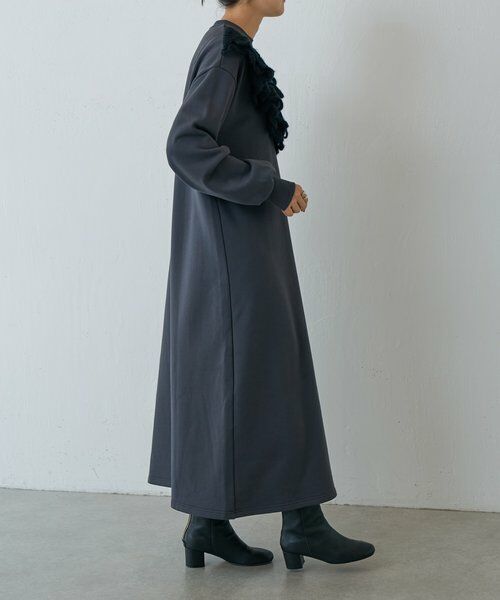 BEARDSLEY / ビアズリー ロング・マキシ丈ワンピース | タムレース裏毛ワンピース | 詳細14