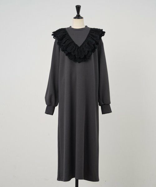 BEARDSLEY / ビアズリー ロング・マキシ丈ワンピース | タムレース裏毛ワンピース | 詳細17