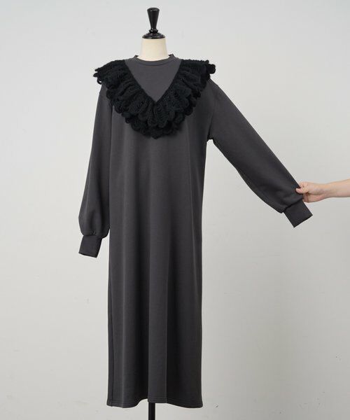 BEARDSLEY / ビアズリー ロング・マキシ丈ワンピース | タムレース裏毛ワンピース | 詳細18