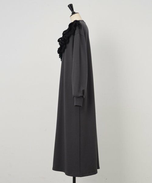 BEARDSLEY / ビアズリー ロング・マキシ丈ワンピース | タムレース裏毛ワンピース | 詳細20