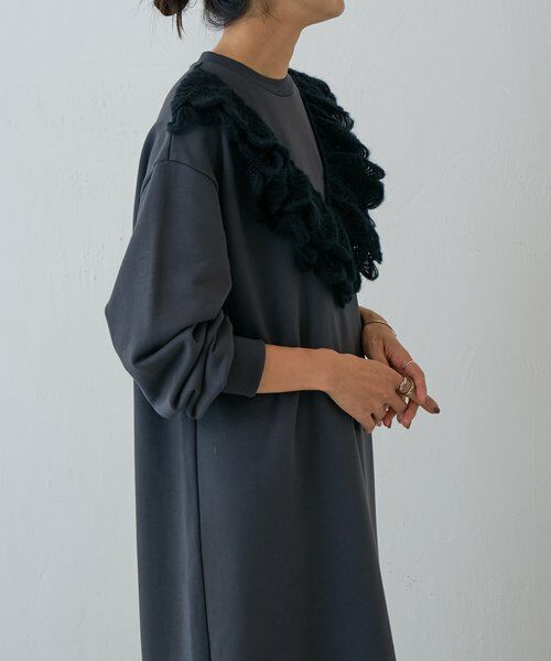 BEARDSLEY / ビアズリー ロング・マキシ丈ワンピース | タムレース裏毛ワンピース | 詳細6