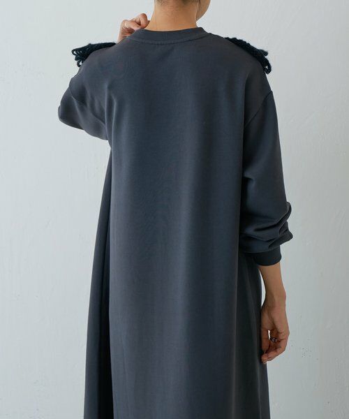 BEARDSLEY / ビアズリー ロング・マキシ丈ワンピース | タムレース裏毛ワンピース | 詳細8