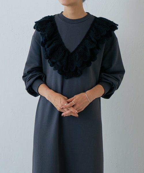 BEARDSLEY / ビアズリー ロング・マキシ丈ワンピース | タムレース裏毛ワンピース | 詳細9