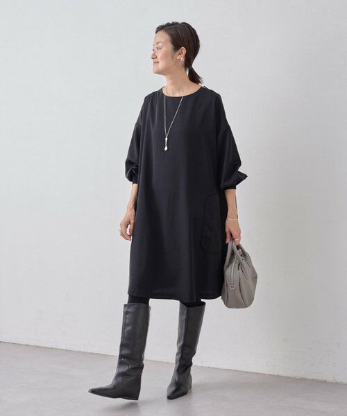 BEARDSLEY / ビアズリー ロング・マキシ丈ワンピース | パイピングテントワンピース | 詳細5