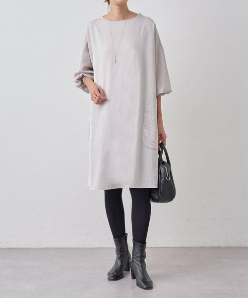 BEARDSLEY / ビアズリー ロング・マキシ丈ワンピース | パイピングテントワンピース | 詳細19