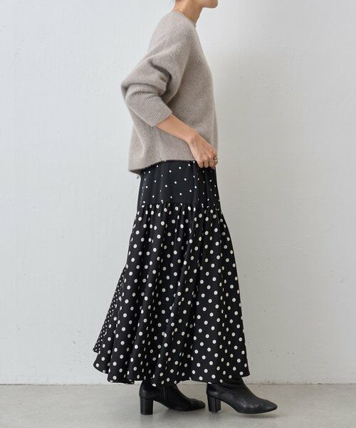 BEARDSLEY / ビアズリー ロング・マキシ丈スカート | ドットパッチワークロングスカート | 詳細13