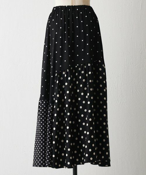 BEARDSLEY / ビアズリー ロング・マキシ丈スカート | ドットパッチワークロングスカート | 詳細29