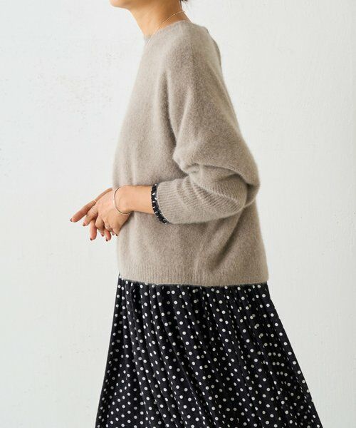 I438/BEARDSLEY オーバーサイズニット プルオーバー バックボタン FOXウール後ろボタンニット （ニット・セーター）｜BEARDSLEY