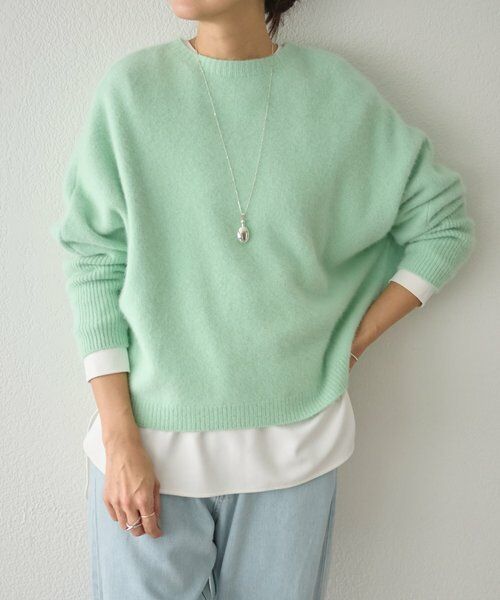 BEARDSLEY/ビアズリー 《完売カラー追加予約検討中》FOXウール後ろボタンニット ミント F BEARDSLEY/ビアズリー 《完売カラー追加予約検討中》FOXウール後ろボタンニット ミント F